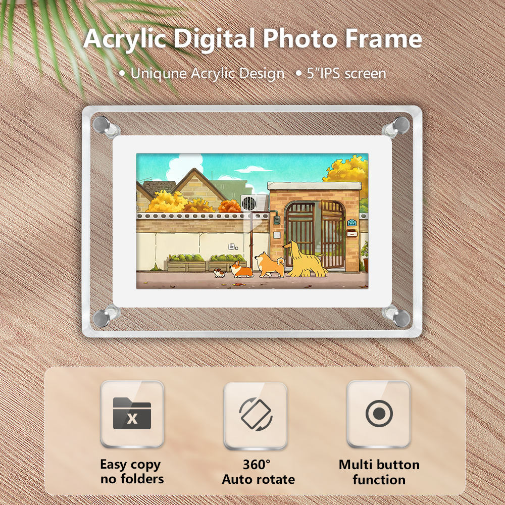 5” HD Media Display Photo Frame