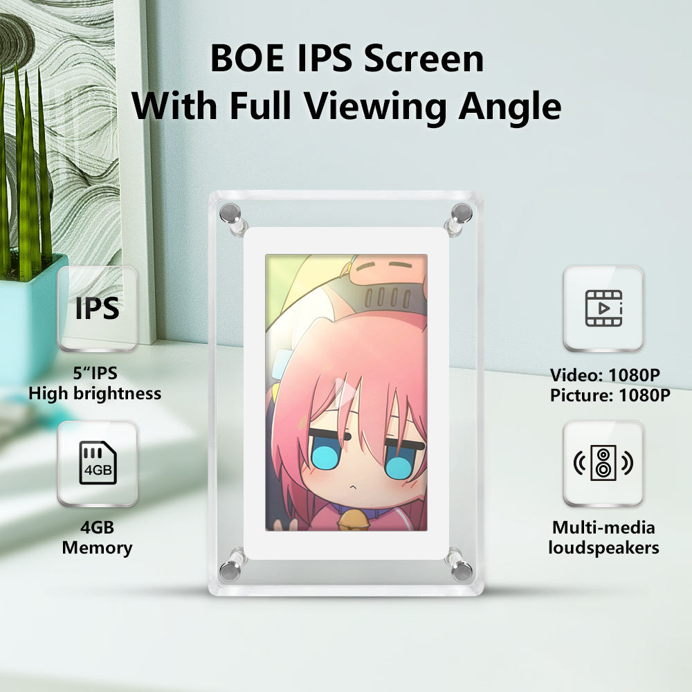 5” HD Media Display Photo Frame